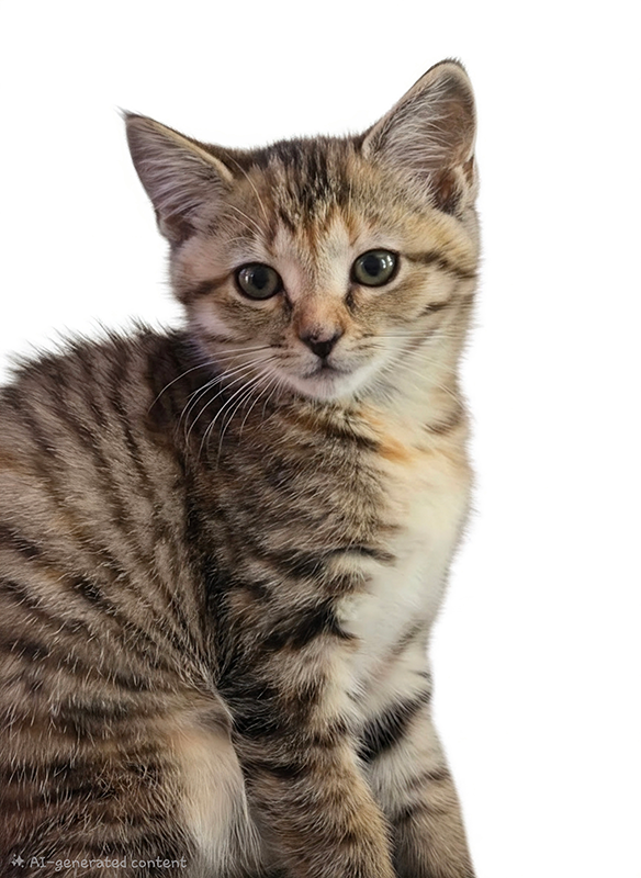 A tabby kitten — the conventional, expected cat